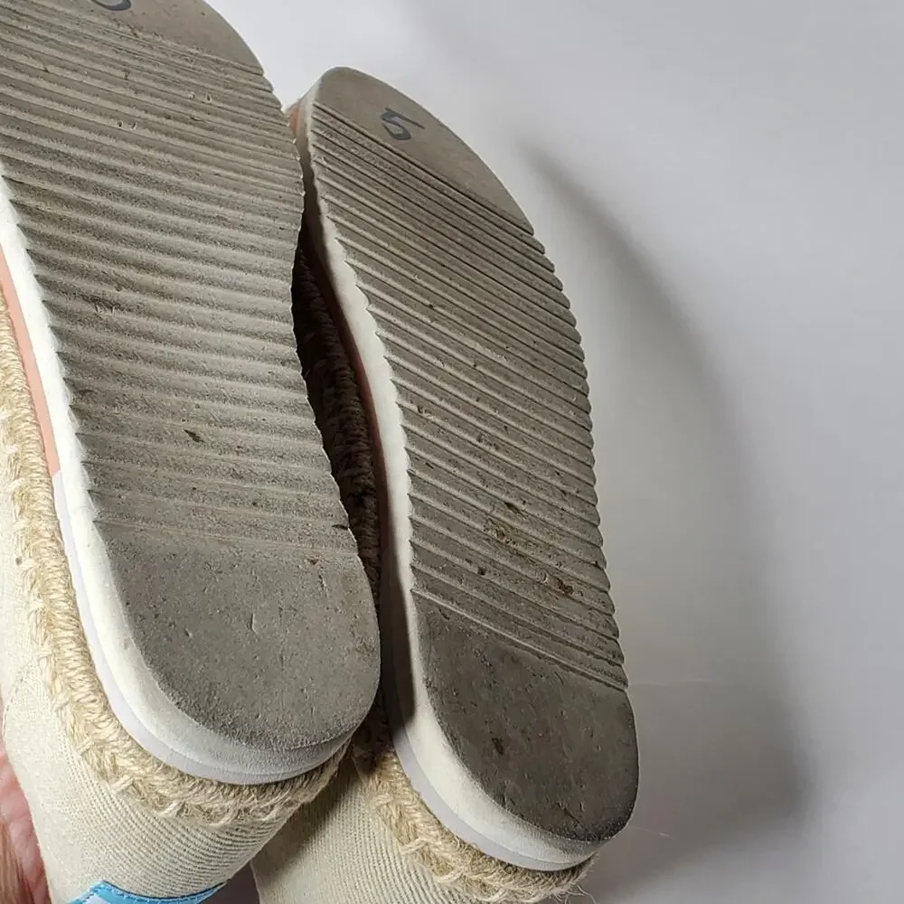 Toms Women's Alpargata Platform Espadrille Slip on Casual shoes Size 10